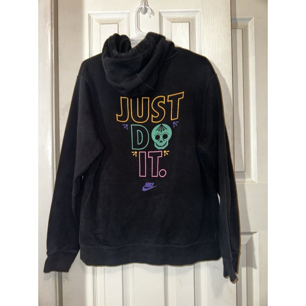 Nike Day of the Dead Hoodie with Sugar Skulls Black Large L